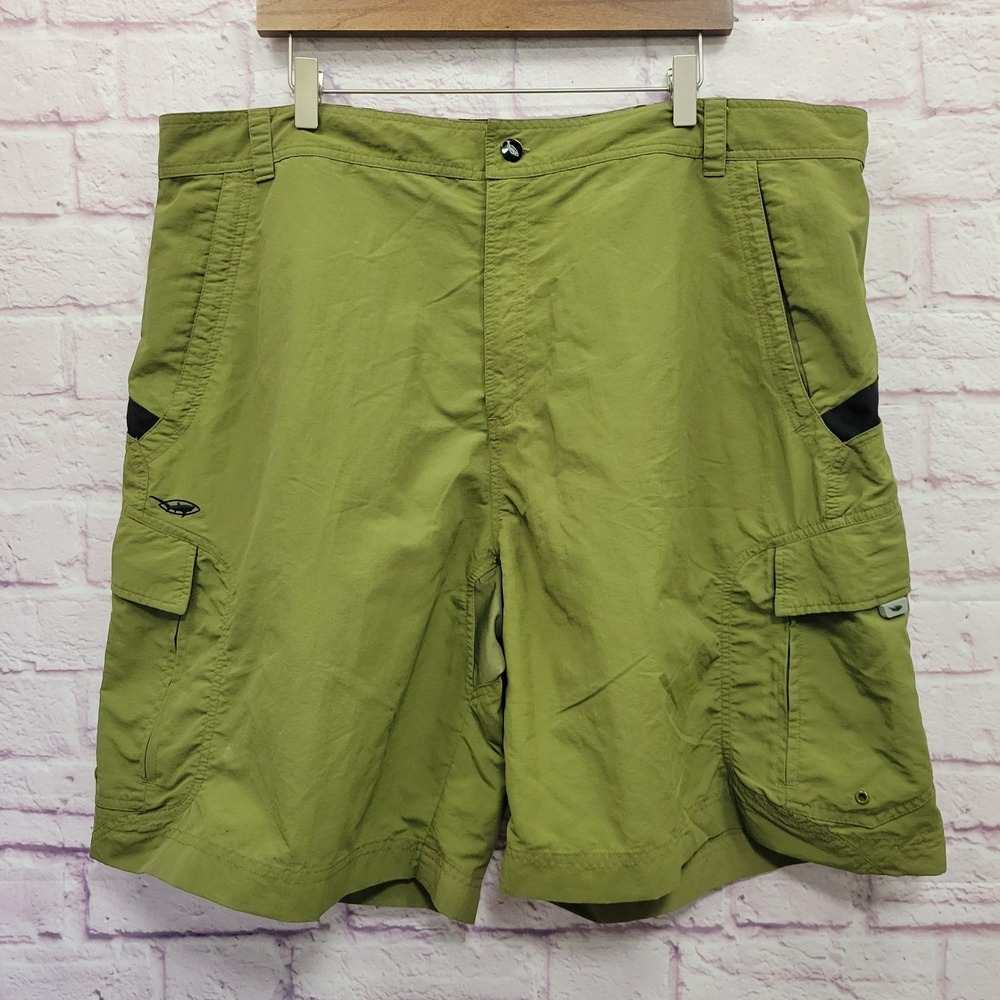 OHO GEAR Tactical Cargo Shorts Mens 42 Green Gorpcore Fishing Techwear *READ